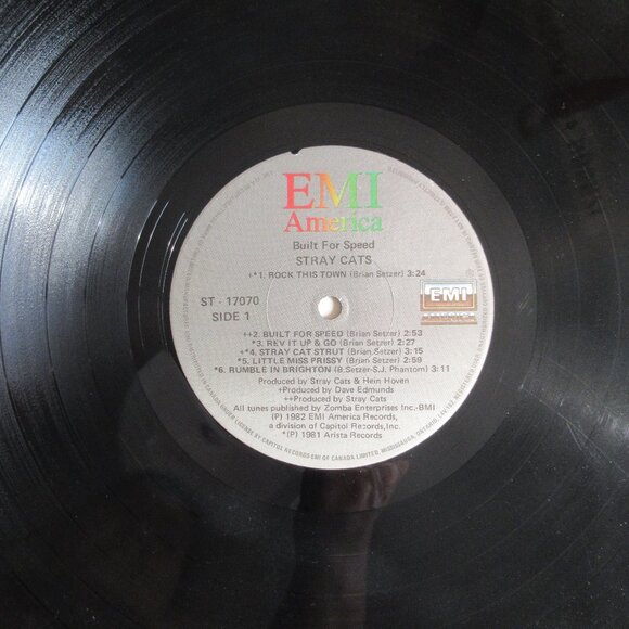 Stray Cats, Built for Speed, VG+, Vintage, Vinyl, Album, Music, 80s, Rock - Picture 3 of 6